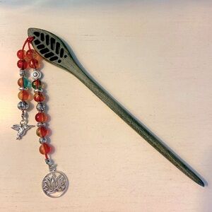 New hand crafted custom made hair pin/stick